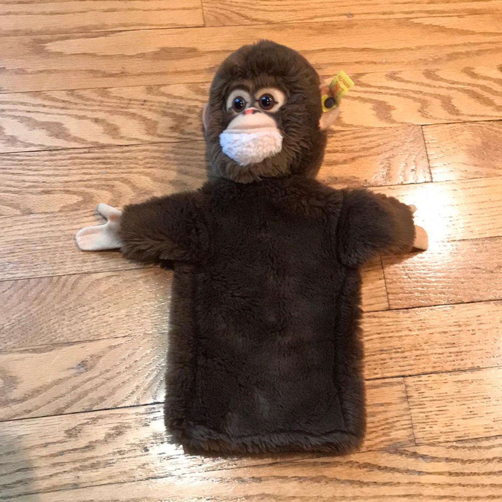 Vintage Steiff Plush Monkey Puppet